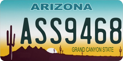 AZ license plate ASS9468