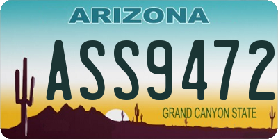 AZ license plate ASS9472