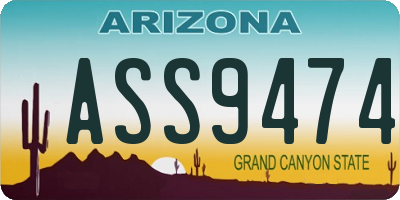 AZ license plate ASS9474
