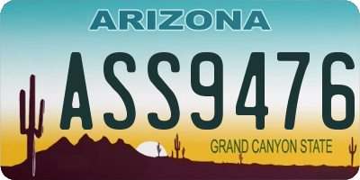 AZ license plate ASS9476