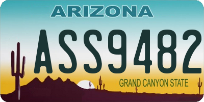 AZ license plate ASS9482