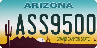 AZ license plate ASS9500