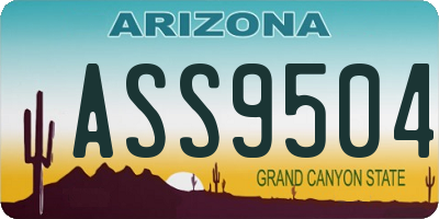AZ license plate ASS9504