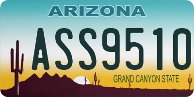 AZ license plate ASS9510