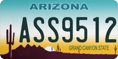 AZ license plate ASS9512