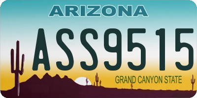 AZ license plate ASS9515