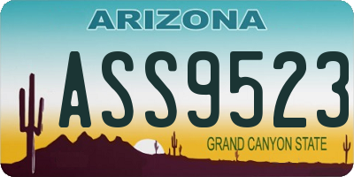 AZ license plate ASS9523