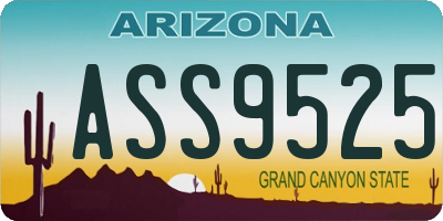 AZ license plate ASS9525
