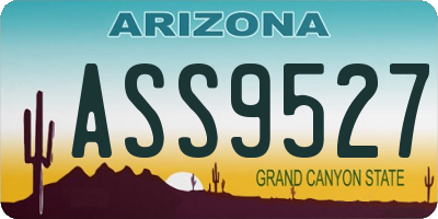 AZ license plate ASS9527