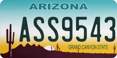 AZ license plate ASS9543