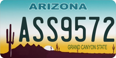 AZ license plate ASS9572