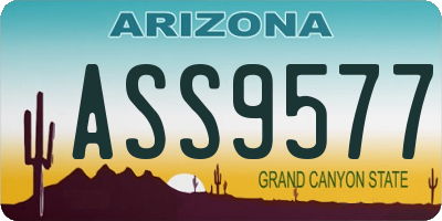 AZ license plate ASS9577
