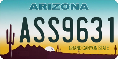 AZ license plate ASS9631