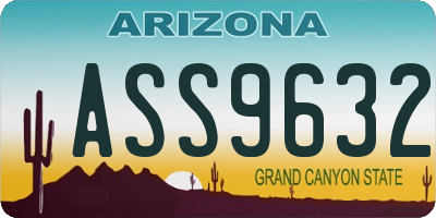AZ license plate ASS9632