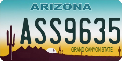 AZ license plate ASS9635