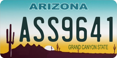 AZ license plate ASS9641