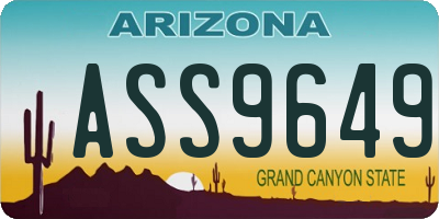 AZ license plate ASS9649