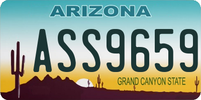 AZ license plate ASS9659