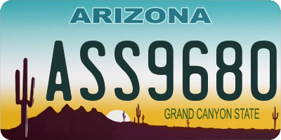 AZ license plate ASS9680