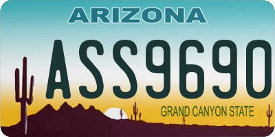 AZ license plate ASS9690