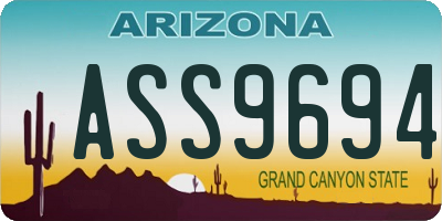 AZ license plate ASS9694