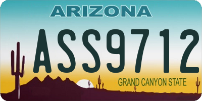 AZ license plate ASS9712