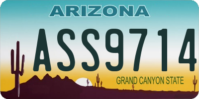 AZ license plate ASS9714