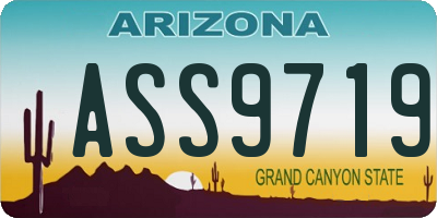 AZ license plate ASS9719