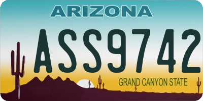 AZ license plate ASS9742