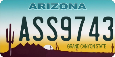 AZ license plate ASS9743