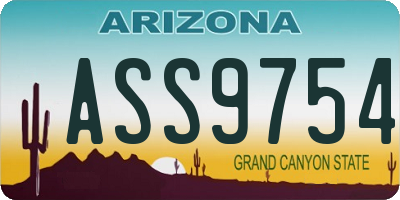 AZ license plate ASS9754