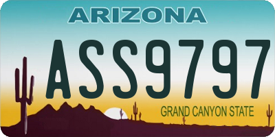 AZ license plate ASS9797