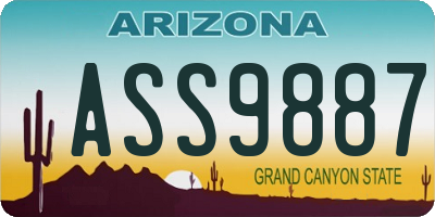 AZ license plate ASS9887