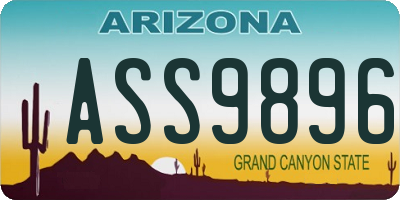 AZ license plate ASS9896
