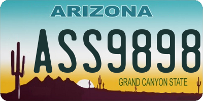 AZ license plate ASS9898