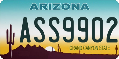 AZ license plate ASS9902