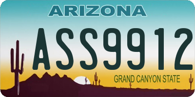 AZ license plate ASS9912