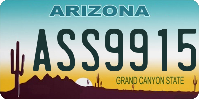 AZ license plate ASS9915