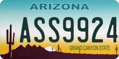 AZ license plate ASS9924