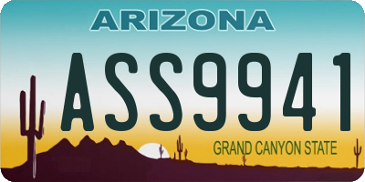 AZ license plate ASS9941