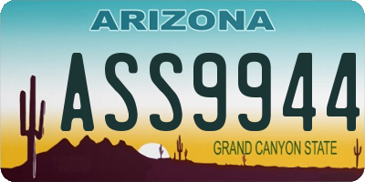 AZ license plate ASS9944