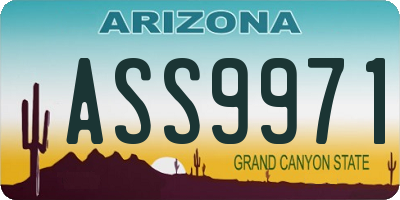 AZ license plate ASS9971
