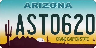 AZ license plate AST0620
