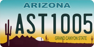 AZ license plate AST1005