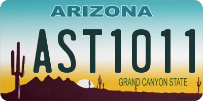 AZ license plate AST1011
