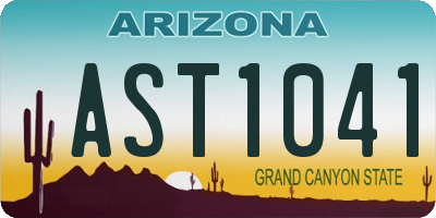 AZ license plate AST1041
