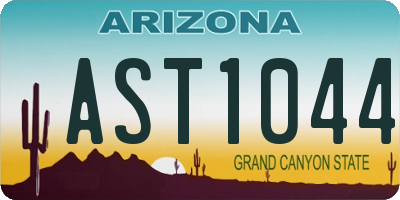 AZ license plate AST1044