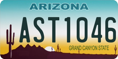 AZ license plate AST1046