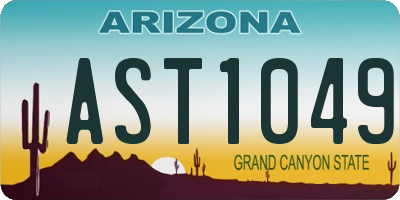 AZ license plate AST1049