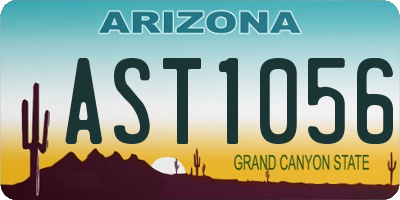 AZ license plate AST1056